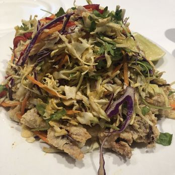 Mustards Grill - Curry salad over calamari - New American Near Me - Napa, California