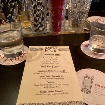 Cafe La Trova - Happy hour bites menu - Cocktail Bars Near Me - Miami, Florida