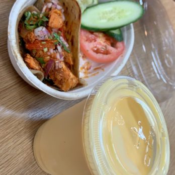 Chhote's restaurant - Mango lassi and Chicken Kati roll - Indian Near Me - Raleigh, North Carolina