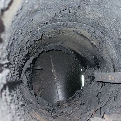 Blaze Rite Chimney - Large gap in the liner installed by Blaze Rite Chimney Services