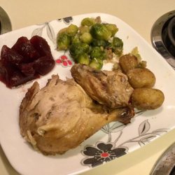 Daughter left me some of her leftover roasted chicken - I prepared & enjoyed some rather tasty meals.