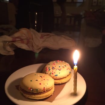 Metropole - Birthday macaroons. Chocolate and vanilla - New American Near Me - Cincinnati, Ohio