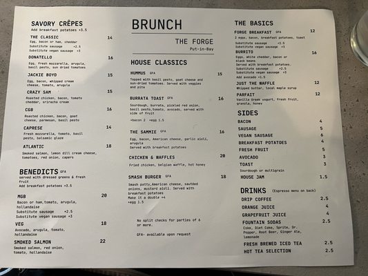 Menu photo 4 The Forge Put-in-Bay, OH