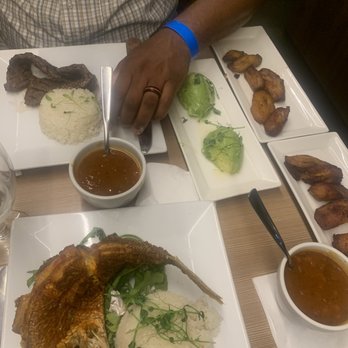 Cayo Blanco - What a feast!! Snapper, rice and beans, steak! - Seafood Near Me - San Juan, Puerto Rico