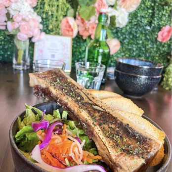 Amazing Basil - beef bone marrow w/ toast $16 - Asian Fusion Near Me - Fremont, California Amazing Basil - beef bone marrow w/ toast $16 - Asian Fusion Near Me - Fremont, California