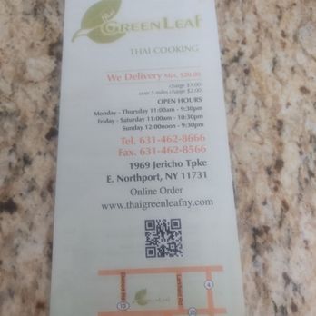 Thai Green Leaf - Happy they open early - Thai Near Me - East Northport, New York Thai Green Leaf - Happy they open early - Thai Near Me - East Northport, New York