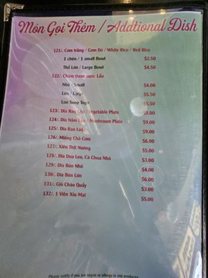 Menu photo 5 New Hoa Dang San Jose, CA Menu photo 5 New Hoa Dang San Jose, CA