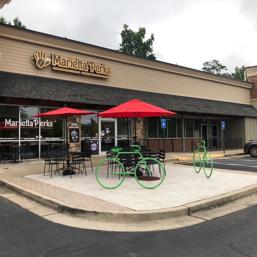 Marietta Perks - Cool outdoor seating space - Coffee & Tea Near Me - Marietta, Georgia Marietta Perks - Cool outdoor seating space - Coffee & Tea Near Me - Marietta, Georgia