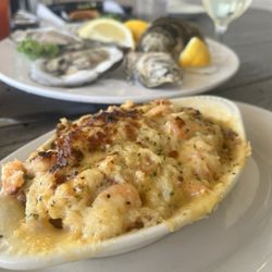 Sanitary Fish Market & Restaurant - Crab and shrimp baked potato