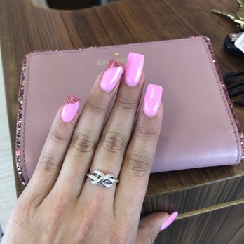 Sessy Nails - SNS fill with glitter design. - Nail Salons Near Me - Placentia, California