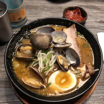 Ramen Seas - Clam miso ramen with spicy sauce on the side - Ramen Near Me - Sunnyvale, California Ramen Seas - Clam miso ramen with spicy sauce on the side - Ramen Near Me - Sunnyvale, California