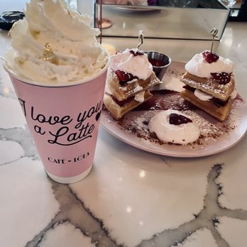 Cafe Lola - 24K coffee and strawberry shortcake waffles - Cafes Near Me - Henderson, Nevada Cafe Lola - 24K coffee and strawberry shortcake waffles - Cafes Near Me - Henderson, Nevada