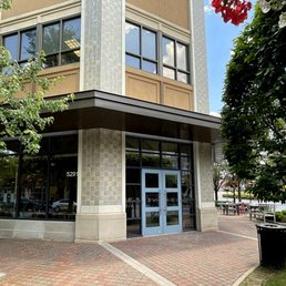 Exterior outside entrance of Outta the Blue Cafe - Building Exterior and Patio - Exterior Signage Is On The Way - Leawood, Kansas Exterior outside entrance of Outta the Blue Cafe - Building Exterior and Patio - Exterior Signage Is On The Way - Leawood, Kansas
