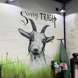 Sassy Trash - Second floor stair top mural