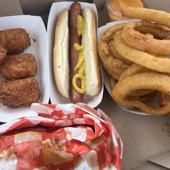 Nathan's Famous - Hot Dog, Spicy Southern Chicken Sandwich, 5pc Cheesy Tater Kegs, Batter-Dipped Onion Rings - Hot Dogs Near Me - Brooklyn, New York Nathan's Famous - Hot Dog, Spicy Southern Chicken Sandwich, 5pc Cheesy Tater Kegs, Batter-Dipped Onion Rings - Hot Dogs Near Me - Brooklyn, New York