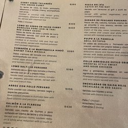Mezcla - Entree menu