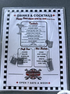 Menu photo 1 The Cresson Wrench Cresson, TX Menu photo 1 The Cresson Wrench Cresson, TX