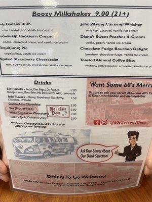Menu photo 7 60's Cafe & Diner Tualatin, OR Menu photo 7 60's Cafe & Diner Tualatin, OR