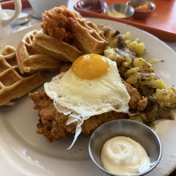 Smothered - Smothered chicken and waffles - Breakfast & Brunch Near Me - Albuquerque, New Mexico