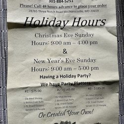 Thompson Seafood Corner Market - Holiday hours & suggested platters. Create your own platter too.