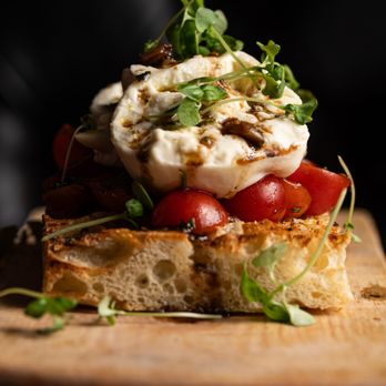 Sketti & Ball - Burrata on focaccia. - Salad Near Me - Halifax, Nova Scotia Sketti & Ball - Burrata on focaccia. - Salad Near Me - Halifax, Nova Scotia