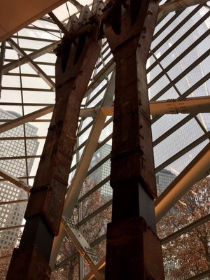 Photo of 9/11 Tribute Museum - New York, NY, US. 11.20.18 original beams exhibit and artifact