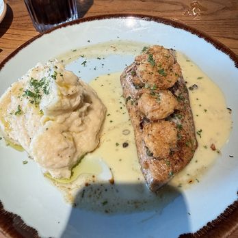 Cork & Pig Tavern - Mahi and shrimp and mashed potatoes - New American Near Me - Irving, Texas Cork & Pig Tavern - Mahi and shrimp and mashed potatoes - New American Near Me - Irving, Texas