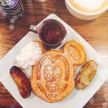 Carnation Cafe - Mickey Waffles! ^_^ - American Near Me - Anaheim, California