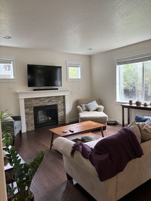 Living Room - Our living room cleaning services bring fresh energy and comfort to every home. Each project features:
- Surface & Furniture Dusting: Careful removal of dust from all surfaces, including shelves, electronics, and décor.
- Upholstery & Carpet Care: Vacuuming and spot-cleaning sofas, chairs, rugs, and carpets for a revitalized look.
- Floor Cleaning: Sweeping, vacuuming, and mopping all types of flooring—hardwood, tile, or carpet.
- Detail Work: Cleaning baseboards, light fixtures, ceiling fans, and other fixtures for a truly comprehensive clean. Living Room - Our living room cleaning services bring fresh energy and comfort to every home. Each project features:
- Surface & Furniture Dusting: Careful removal of dust from all surfaces, including shelves, electronics, and décor.
- Upholstery & Carpet Care: Vacuuming and spot-cleaning sofas, chairs, rugs, and carpets for a revitalized look.
- Floor Cleaning: Sweeping, vacuuming, and mopping all types of flooring—hardwood, tile, or carpet.
- Detail Work: Cleaning baseboards, light fixtures, ceiling fans, and other fixtures for a truly comprehensive clean.