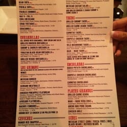 El Barrio Cantina & Tequila Bar - Menu