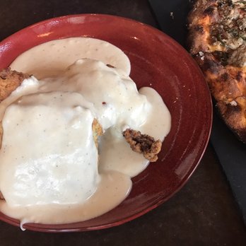 Serious Pie Downtown - Biscuit with chicken and truffle pizza - Pizza Near Me - Seattle, Washington