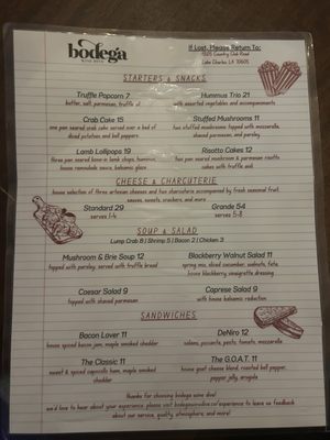 Menu photo 2 Bodega Wine Dive Lake Charles, LA