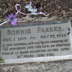 Crown Hill Memorial Park - Bonnie Parker's Grave, Crown Hill Memorial Park, Dallas