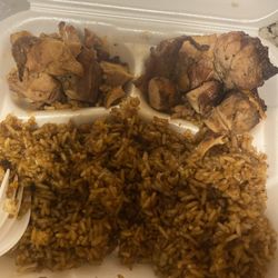 New Grand Chinese Kitchen - What supposed to be bourbon chicken and CHICKEN FRIED RICE/// No chicken in fried rice or vegetable