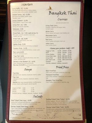 Menu photo 1 Bangkok Thai Restaurant New Orleans, LA Menu photo 1 Bangkok Thai Restaurant New Orleans, LA