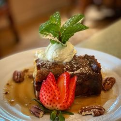 Wildflower Cafe - Mile High Baked French Toast - w/brown sugar syrup, toasted pecans and fresh whipped cream.