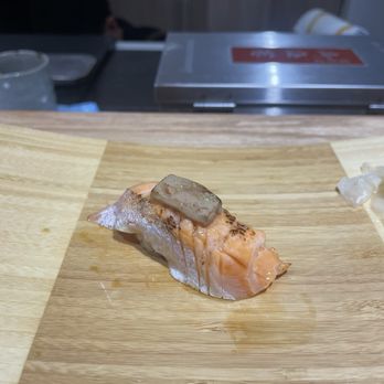 Mojo East - Salmon with foie gras - Japanese Near Me - New York, New York Mojo East - Salmon with foie gras - Japanese Near Me - New York, New York