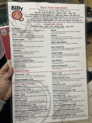 Menu photo 8 Billy Q's Palm Desert, CA