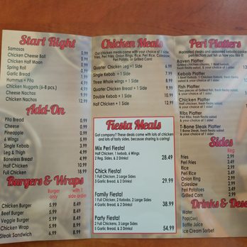 Chick Fiesta - Menu - Portuguese Near Me - Toronto, Ontario