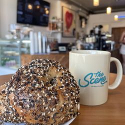 The Scene in South Park - Aaron's bagels and coffee. A high quality Yum.