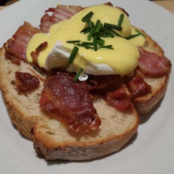 Bakers & Roasters - Egg benedict. Bread bacon and egg all cooked to perfection! The thick bread makes this benedict awesome! - Breakfast & Brunch Near Me - Amsterdam, New Hampshire Bakers & Roasters - Egg benedict. Bread bacon and egg all cooked to perfection! The thick bread makes this benedict awesome! - Breakfast & Brunch Near Me - Amsterdam, New Hampshire