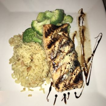 Aubri Lane's - Grilled salmon with rice pilaf and broccoli. - Southern Near Me - Milledgeville, Georgia