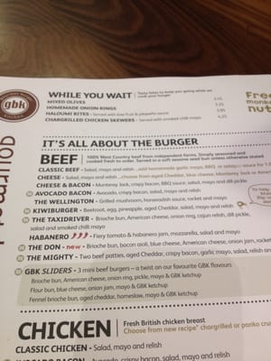 Menu photo 4 Gourmet Burger Kitchen London, XGL Menu photo 4 Gourmet Burger Kitchen London, XGL