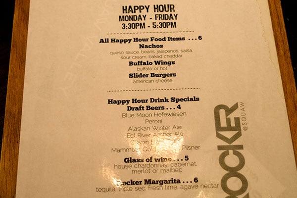 Menu photo 8 Rocker Olympic Valley, CA