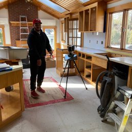 Wendell measuring for new Quartz tops Wendell measuring for new Quartz tops