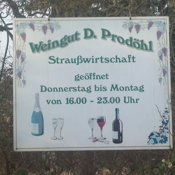 Weingut Dieter Prodohl Wine Bars Hesslerweg 40 Mainz Kostheim