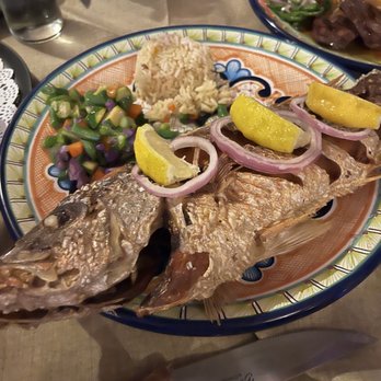 Solomon's Landing - Whole snapper w/ rice and veggies - Seafood Near Me - Cabo San Lucas, BCS Solomon's Landing - Whole snapper w/ rice and veggies - Seafood Near Me - Cabo San Lucas, BCS