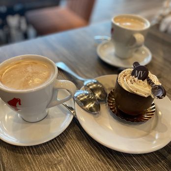Maison Valentine - two cups of coffee and a cake - Bakeries Near Me - Miami Beach, Florida