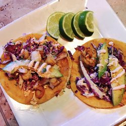 Grilled shrimp tacos! Plate comes w three tacos total and are so delicious!