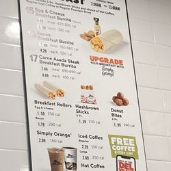 Del Taco - Breakfast menu
